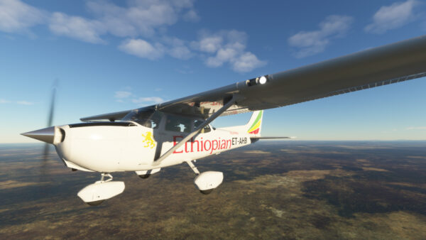 Ethiopian Aviation Academy Cessna 172 in level flight