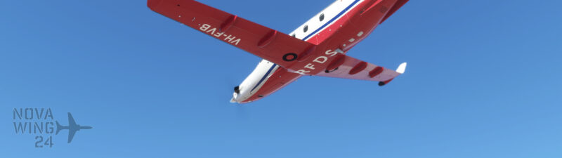 Pilatus PC-12 VH-FVB of the Royal Flying Doctor Service in Microsoft Flight Simulator