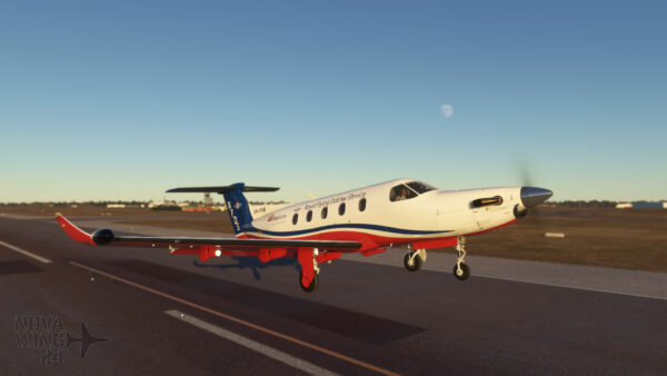 Pilatus PC-12 VH-FVB of the Royal Flying Doctor Service in Microsoft Flight Simulator