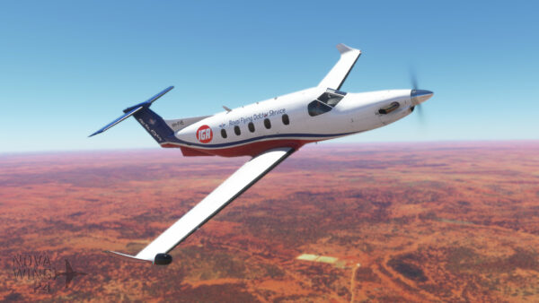 Pilatus PC-12 VH-FVE of the Royal Flying Doctor Service in Microsoft Flight Simulator