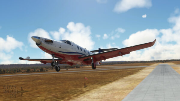 Pilatus PC-12 of the Royal Flying Doctor Service in Microsoft Flight Simulator