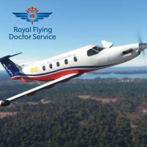 Pilatus PC-12 VH-FVF of the Royal Flying Doctor Service in Microsoft Flight Simulator