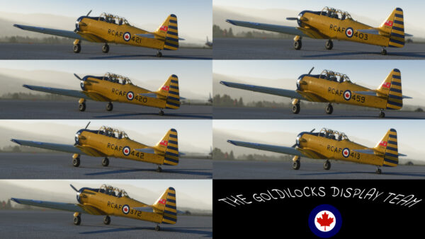 RCAF T-6 Texans of Goldilocks Display Team